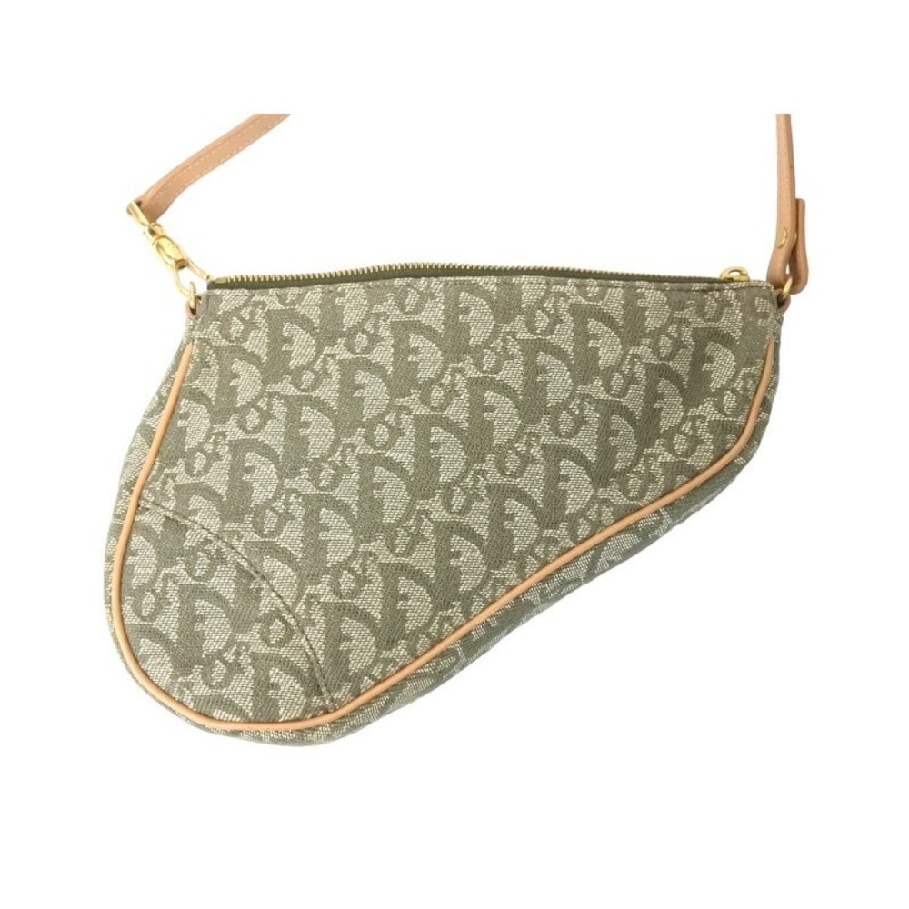 Dior Hobo Saddle Green Christian MC Shoulder One Trotter Bag